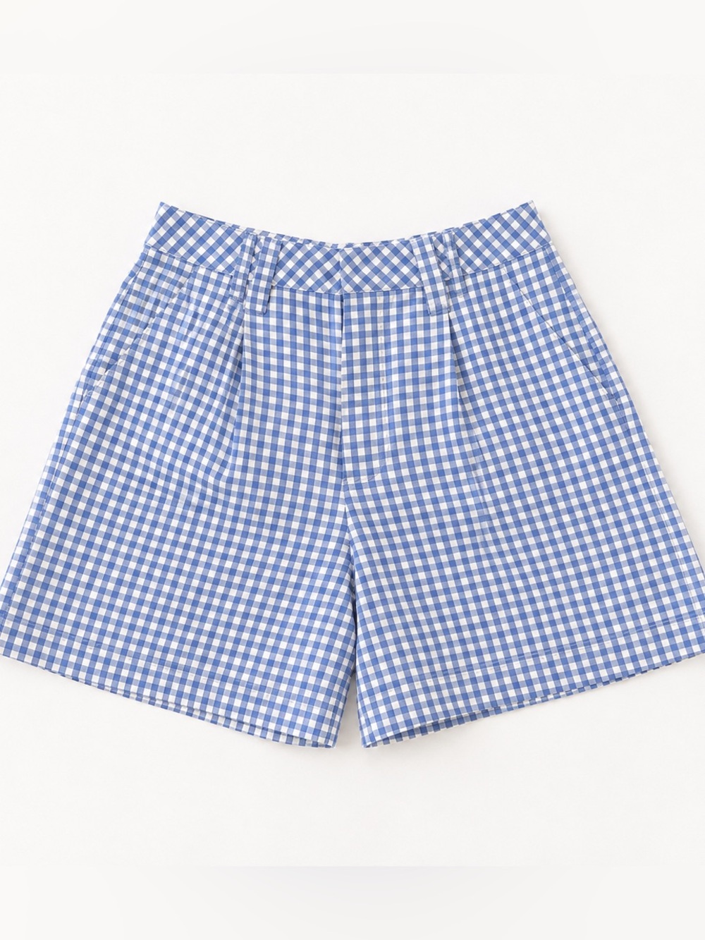Brixton Blue-and-White Gingham Men’s Shorts